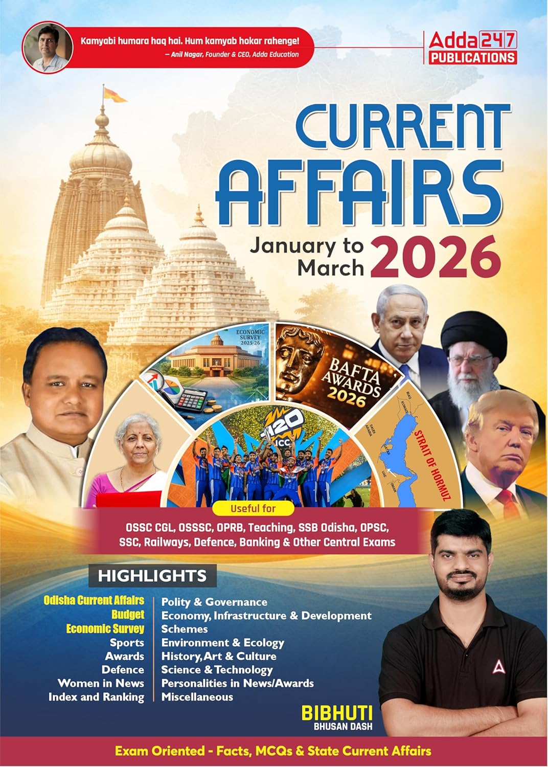 Current Affairs 2026 (January to March'26) useful for Odisha OSSC CGL, OSSSC, OPRB,OPSC,Railway, Teaching, Banking & Other Govt. Exams (English...