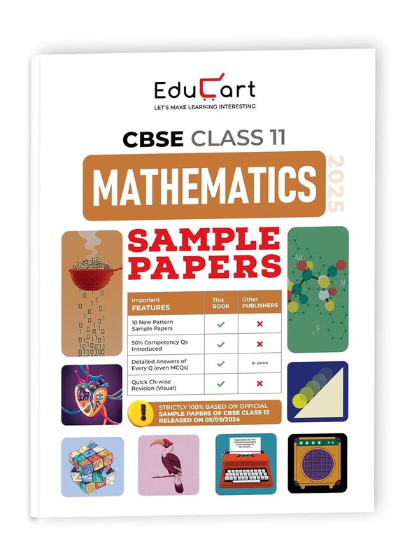 Educart CBSE Mathematics Class 11 Sample Paper 2024-25 (new 50% competency Qs)